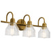 Myhouse Lighting Kichler - 45973NBR - Three Light Bath - Avery - Natural Brass