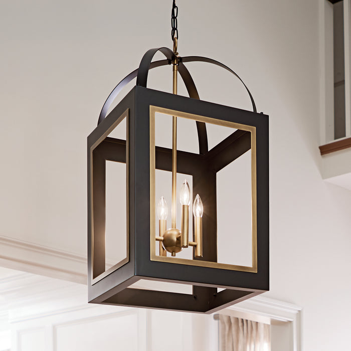 Myhouse Lighting Kichler - 52029BKNBR - Four Light Foyer Pendant - Vath - Black