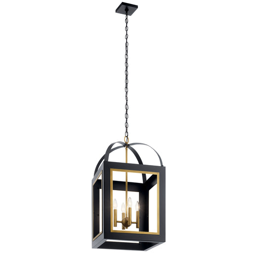 Myhouse Lighting Kichler - 52029BKNBR - Four Light Foyer Pendant - Vath - Black