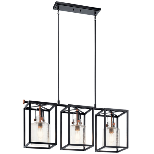 Myhouse Lighting Kichler - 52033BK - Three Light Linear Chandelier - Kitner - Black