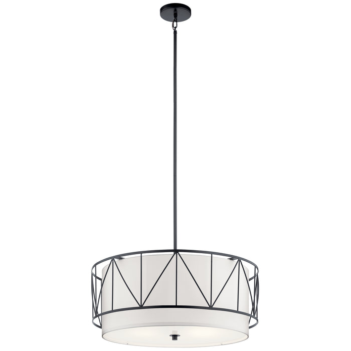 Myhouse Lighting Kichler - 52072BK - Four Light Pendant - Birkleigh - Black