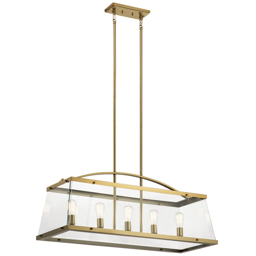 Myhouse Lighting Kichler - 52123BNB - Five Light Linear Chandelier - Darton - Brushed Natural Brass