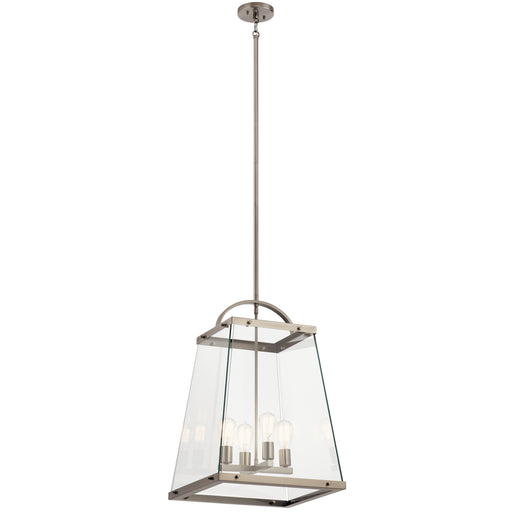 Myhouse Lighting Kichler - 52124CLP - Four Light Foyer Pendant - Darton - Classic Pewter