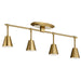 Myhouse Lighting Kichler - 52129BNB - Four Light Rail Light - Sylvia - Brushed Natural Brass