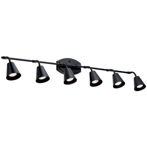 Myhouse Lighting Kichler - 52130BK - Six Light Rail Light - Sylvia - Black