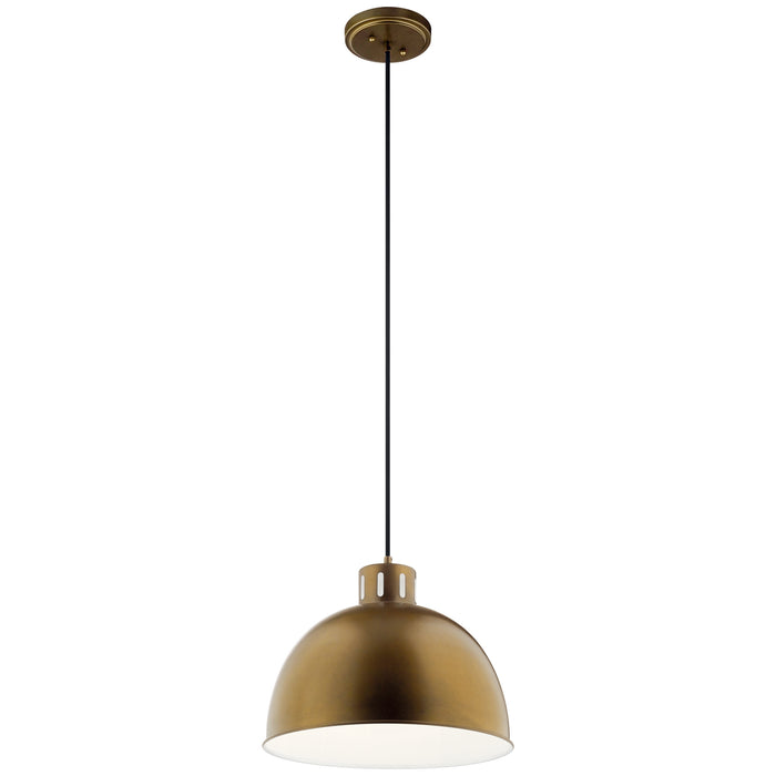 Myhouse Lighting Kichler - 52153NBR - One Light Pendant - Zailey - Natural Brass