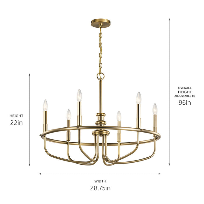 Myhouse Lighting Kichler - 52304CLZ - Six Light Chandelier - Capitol Hill - Classic Bronze