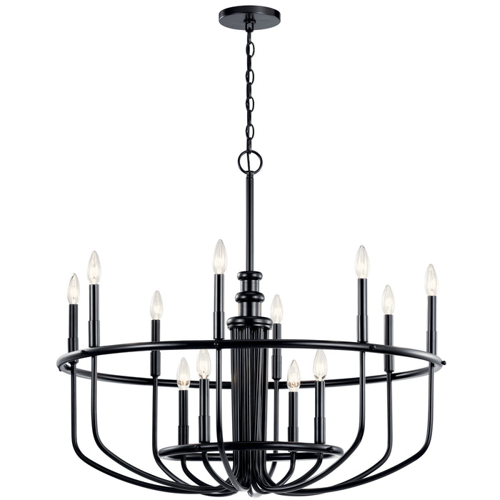 Myhouse Lighting Kichler - 52305BK - 12 Light Chandelier - Capitol Hill - Black