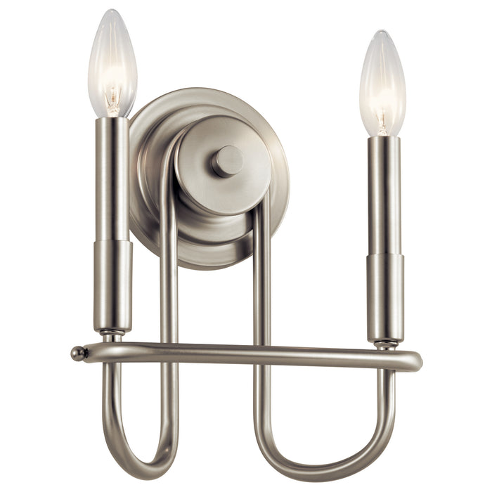 Myhouse Lighting Kichler - 52308NI - Two Light Wall Sconce - Capitol Hill - Brushed Nickel