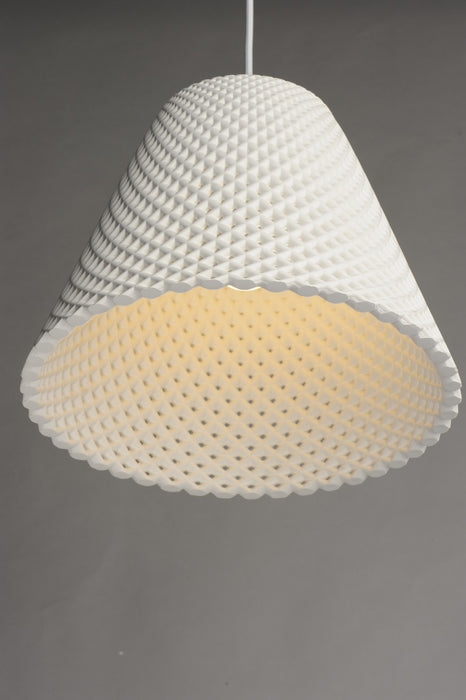 Myhouse Lighting Maxim - 10144WT - One Light Pendant - Woven - White