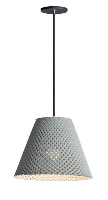 Myhouse Lighting Maxim - 10145GYBK - One Light Pendant - Woven - Gray / Black