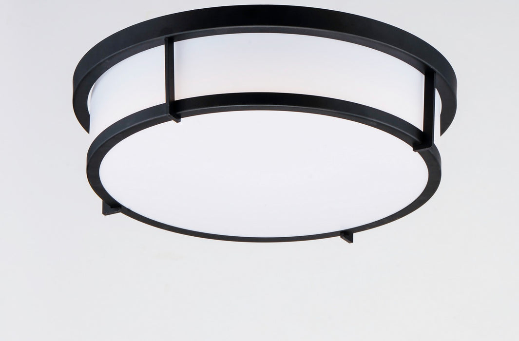 Myhouse Lighting Maxim - 10270WTBK - Three Light Flush Mount - Rogue E26 - Black