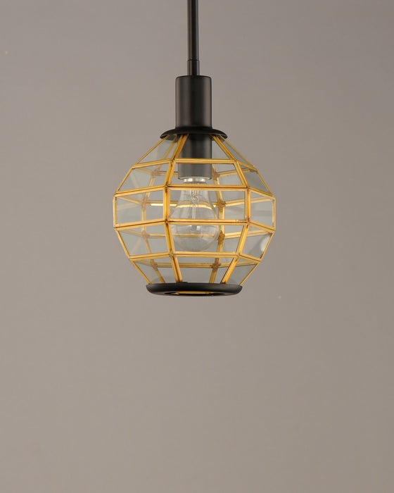 Myhouse Lighting Maxim - 11541BKBUB - One Light Mini Pendant - Heirloom - Black / Burnished Brass