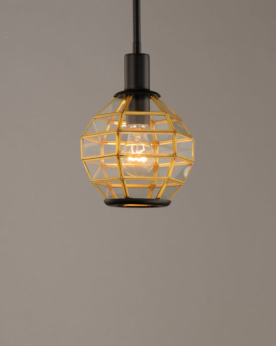 Myhouse Lighting Maxim - 11541BKBUB - One Light Mini Pendant - Heirloom - Black / Burnished Brass