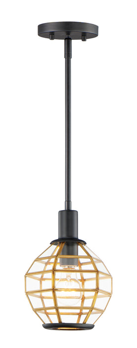 Myhouse Lighting Maxim - 11541BKBUB - One Light Mini Pendant - Heirloom - Black / Burnished Brass