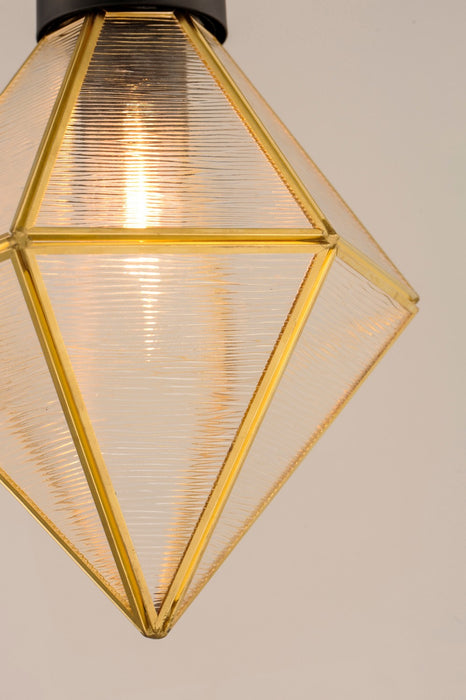 Myhouse Lighting Maxim - 11555BKBUB - One Light Pendant - Adorn - Black / Burnished Brass