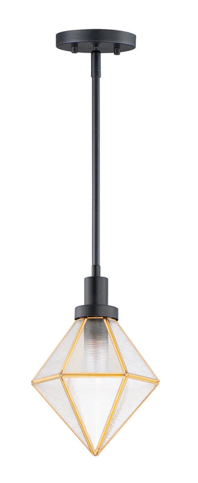 Myhouse Lighting Maxim - 11555BKBUB - One Light Pendant - Adorn - Black / Burnished Brass