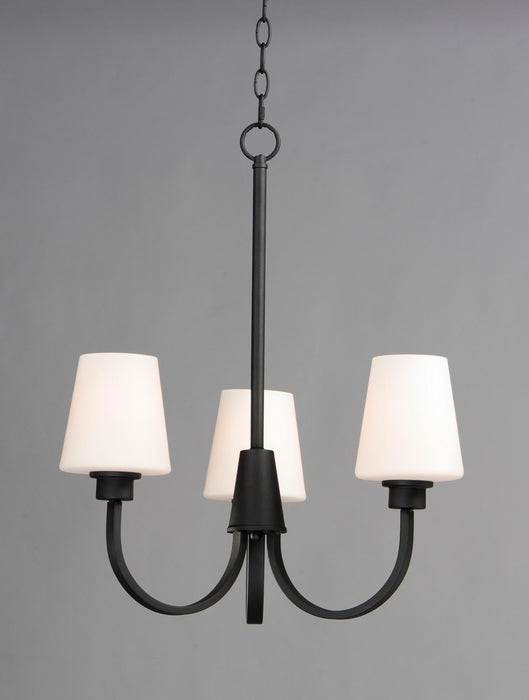 Myhouse Lighting Maxim - 11823SWBK - Three Light Chandelier - Shelter - Black