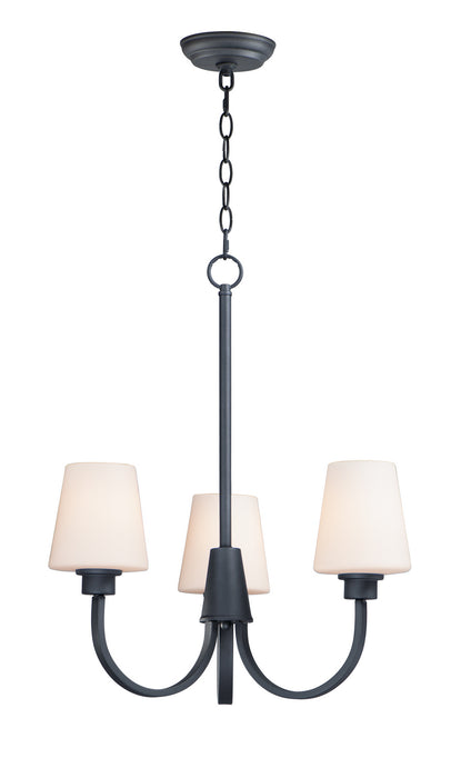 Myhouse Lighting Maxim - 11823SWBK - Three Light Chandelier - Shelter - Black