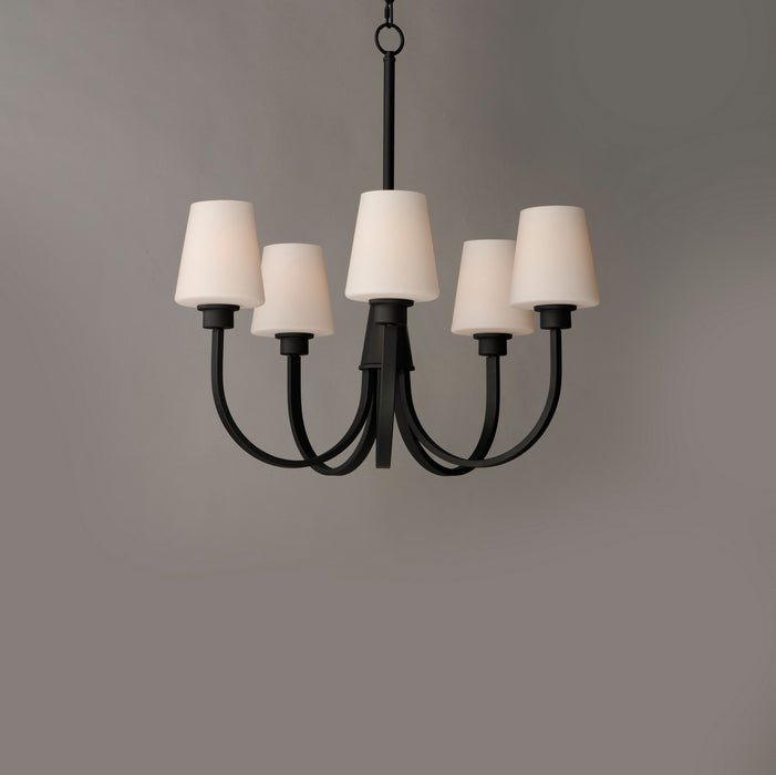 Myhouse Lighting Maxim - 11825SWBK - Five Light Chandelier - Shelter - Black