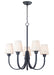 Myhouse Lighting Maxim - 11825SWBK - Five Light Chandelier - Shelter - Black