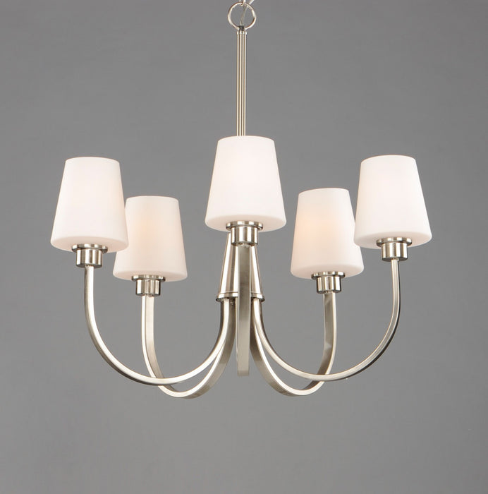 Myhouse Lighting Maxim - 11825SWSN - Five Light Chandelier - Shelter - Satin Nickel