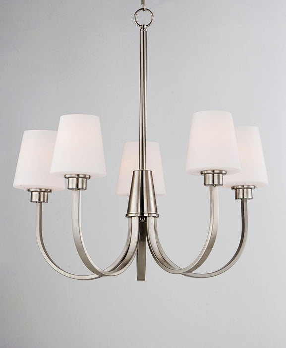 Myhouse Lighting Maxim - 11825SWSN - Five Light Chandelier - Shelter - Satin Nickel