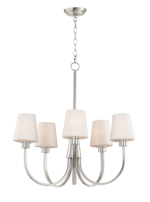 Myhouse Lighting Maxim - 11825SWSN - Five Light Chandelier - Shelter - Satin Nickel