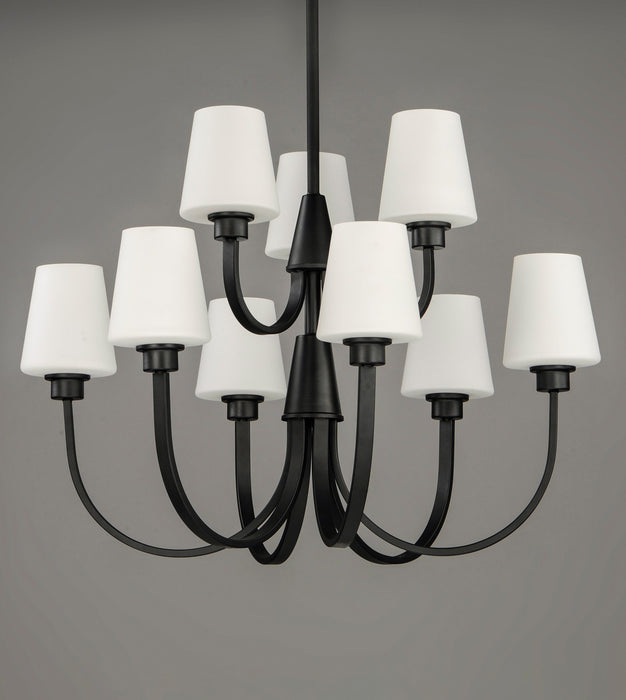 Myhouse Lighting Maxim - 11826SWBK - Nine Light Chandelier - Shelter - Black