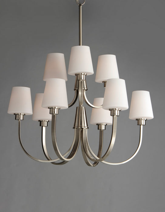 Myhouse Lighting Maxim - 11826SWSN - Nine Light Chandelier - Shelter - Satin Nickel