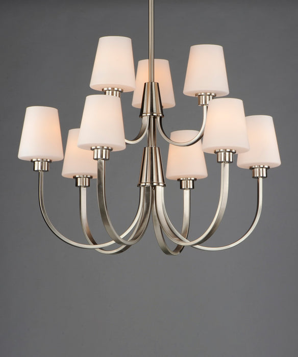 Myhouse Lighting Maxim - 11826SWSN - Nine Light Chandelier - Shelter - Satin Nickel