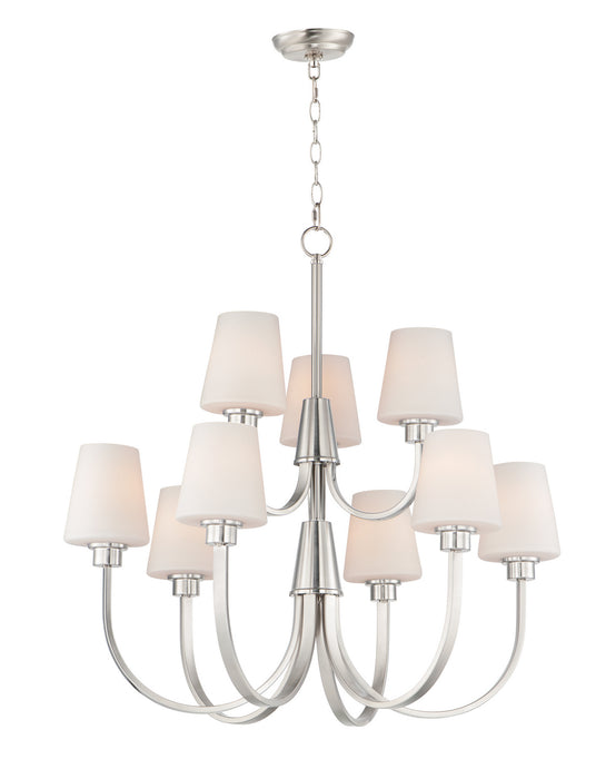 Myhouse Lighting Maxim - 11826SWSN - Nine Light Chandelier - Shelter - Satin Nickel