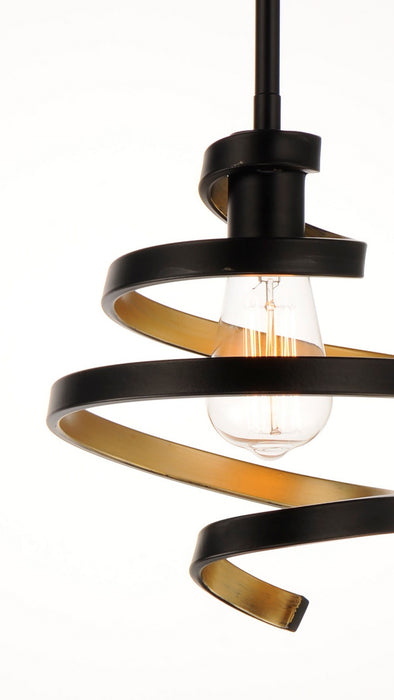 Myhouse Lighting Maxim - 12232BKGLD - One Light Mini Pendant - Twister - Black / Gold