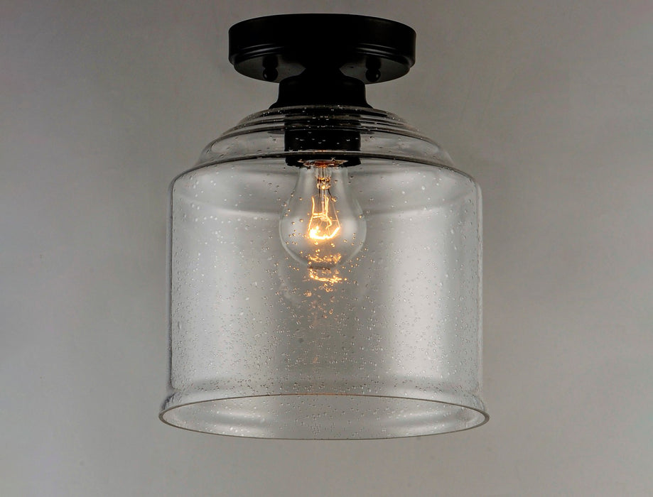 Myhouse Lighting Maxim - 12270CDBK - One Light Semi-Flush Mount - Acadia - Black