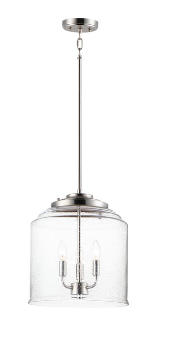 Myhouse Lighting Maxim - 12273CDSN - Three Light Pendant - Acadia - Satin Nickel