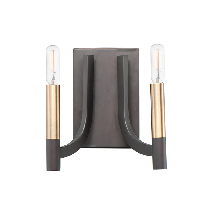 Myhouse Lighting Maxim - 21522BZAB - Two Light Wall Sconce - Lyndon - Bronze / Antique Brass