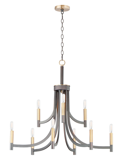 Myhouse Lighting Maxim - 21529BZAB - Nine Light Chandelier - Lyndon - Bronze / Antique Brass