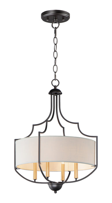 Myhouse Lighting Maxim - 25284WLBZAB - Four Light Chandelier - Savant - Bronze / Antique Brass