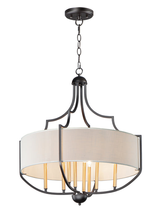 Myhouse Lighting Maxim - 25285WLBZAB - Eight Light Chandelier - Savant - Bronze / Antique Brass