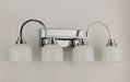Myhouse Lighting Maxim - 26064WTPC - Four Light Bath Vanity - Swale - Polished Chrome