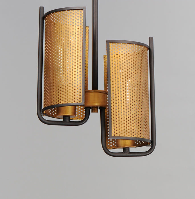 Myhouse Lighting Maxim - 31219OIAB - Two Light Pendant - Caspian - Oil Rubbed Bronze / Antique Brass