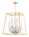 Myhouse Lighting Maxim - 32406BCPNGL - Six Light Pendant - Bouquet - Polished Nickel / Gold Leaf