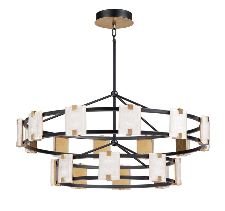 Myhouse Lighting Maxim - 39538CYBKGL - LED Chandelier - Radiant - Black / Gold Leaf