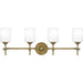 Myhouse Lighting Quoizel - ARI8631WS - Four Light Bath - Aria - Weathered Brass