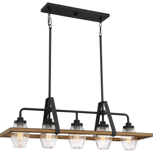 Myhouse Lighting Quoizel - GUI540GK - Five Light Island Chandelier - Guilford - Grey Ash