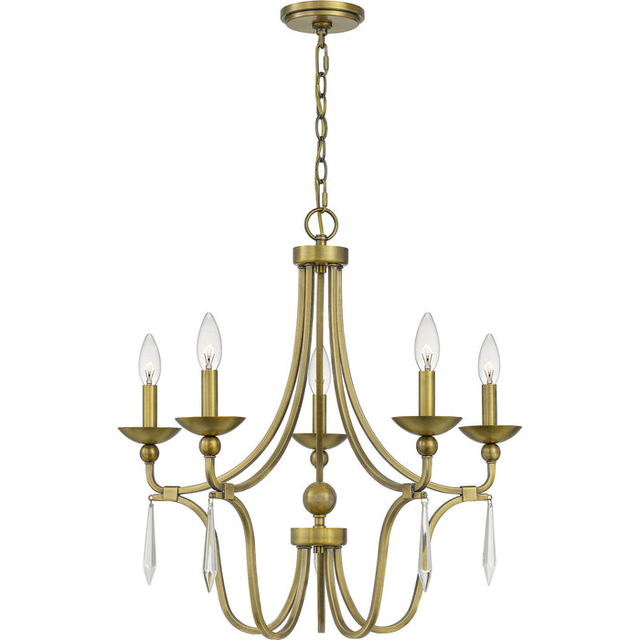 Myhouse Lighting Quoizel - JOU5025AB - Five Light Chandelier - Joules - Aged Brass