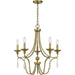 Myhouse Lighting Quoizel - JOU5025AB - Five Light Chandelier - Joules - Aged Brass