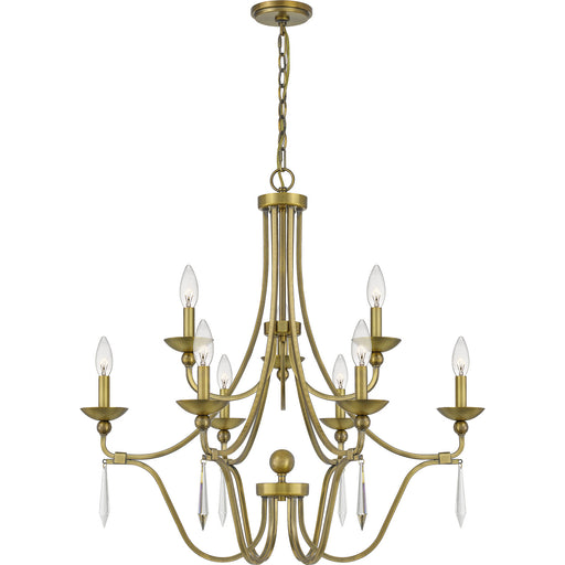 Myhouse Lighting Quoizel - JOU5032AB - Nine Light Chandelier - Joules - Aged Brass