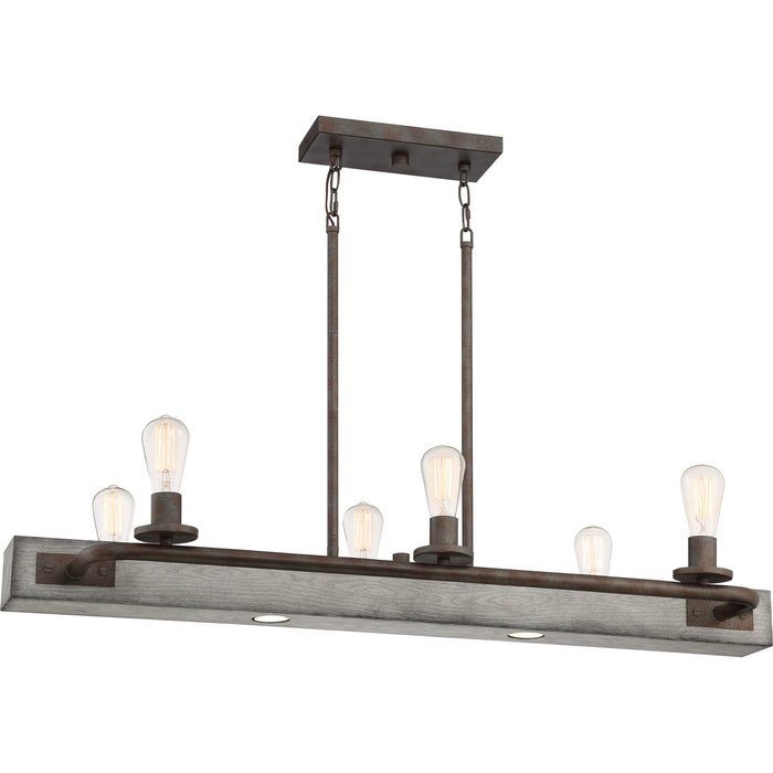 Myhouse Lighting Quoizel - MVL642IN - Eight Light Island Chandelier - Melville - Iron Gate