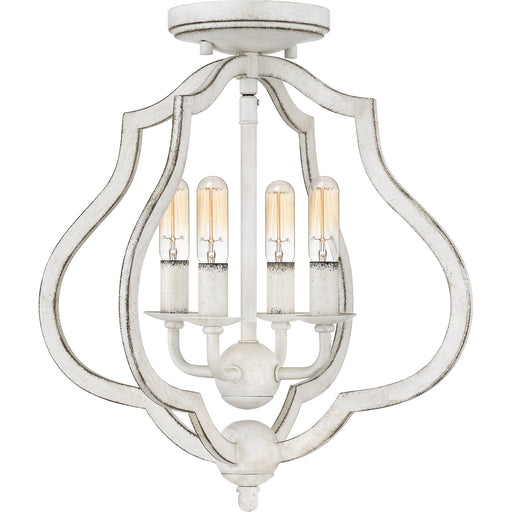 Myhouse Lighting Quoizel - OKF1715AWH - Four Light Semi-Flush Mount - O'Keefe - Antique White